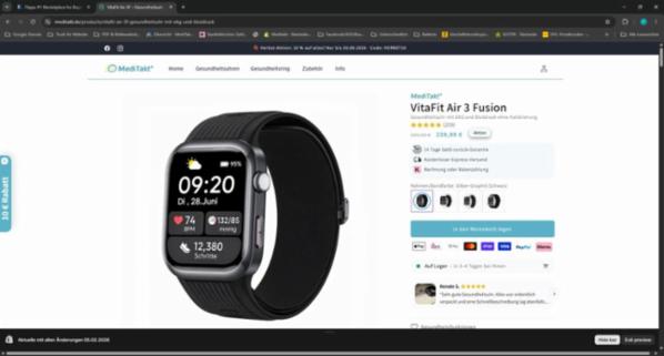 Etablierter Shopify-Onlineshop für Gesundheits- und Smartwatches zu verkaufen – Bild 3